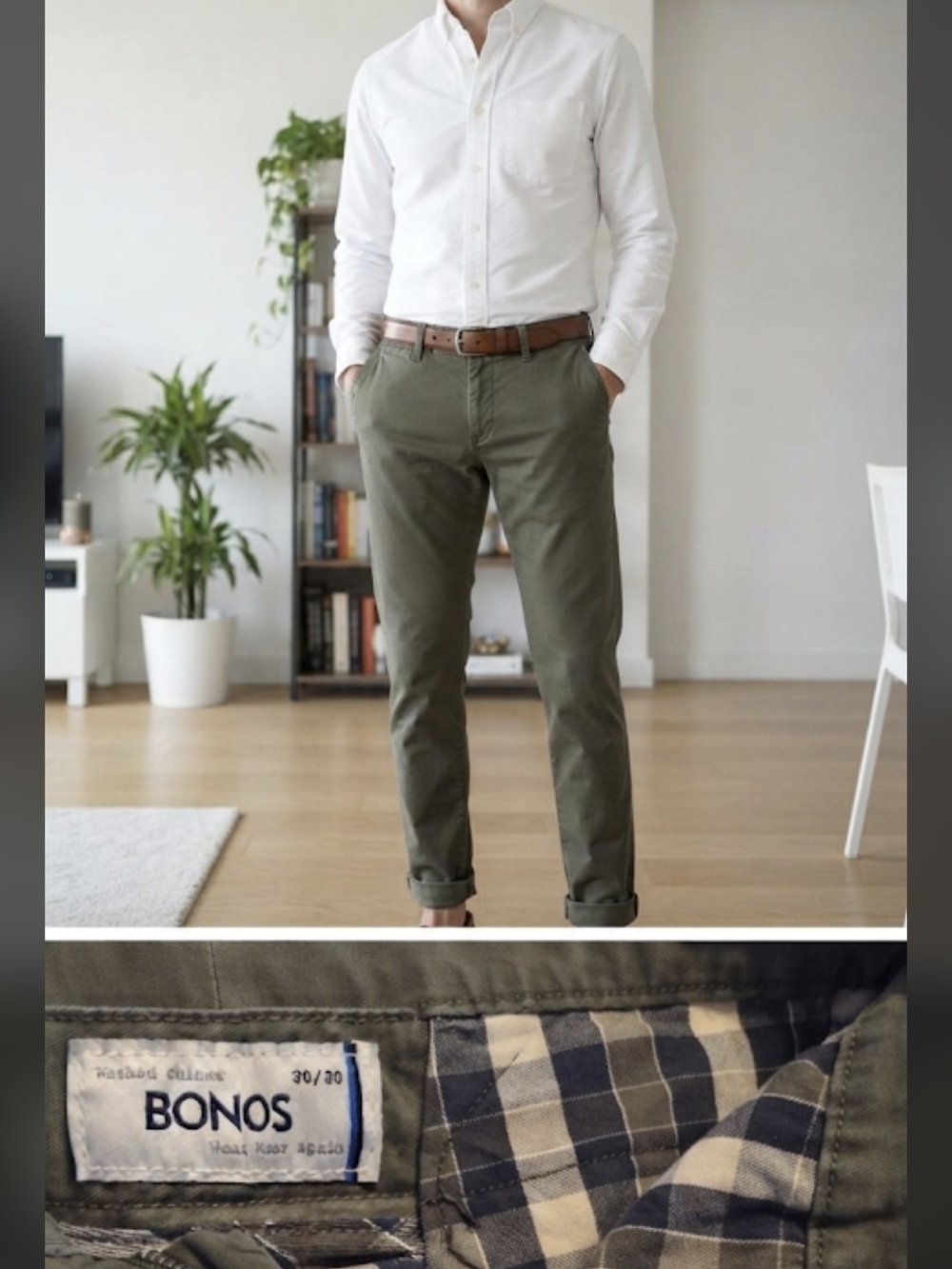 Bonobos Olive Chinos - Men's Straight Fit